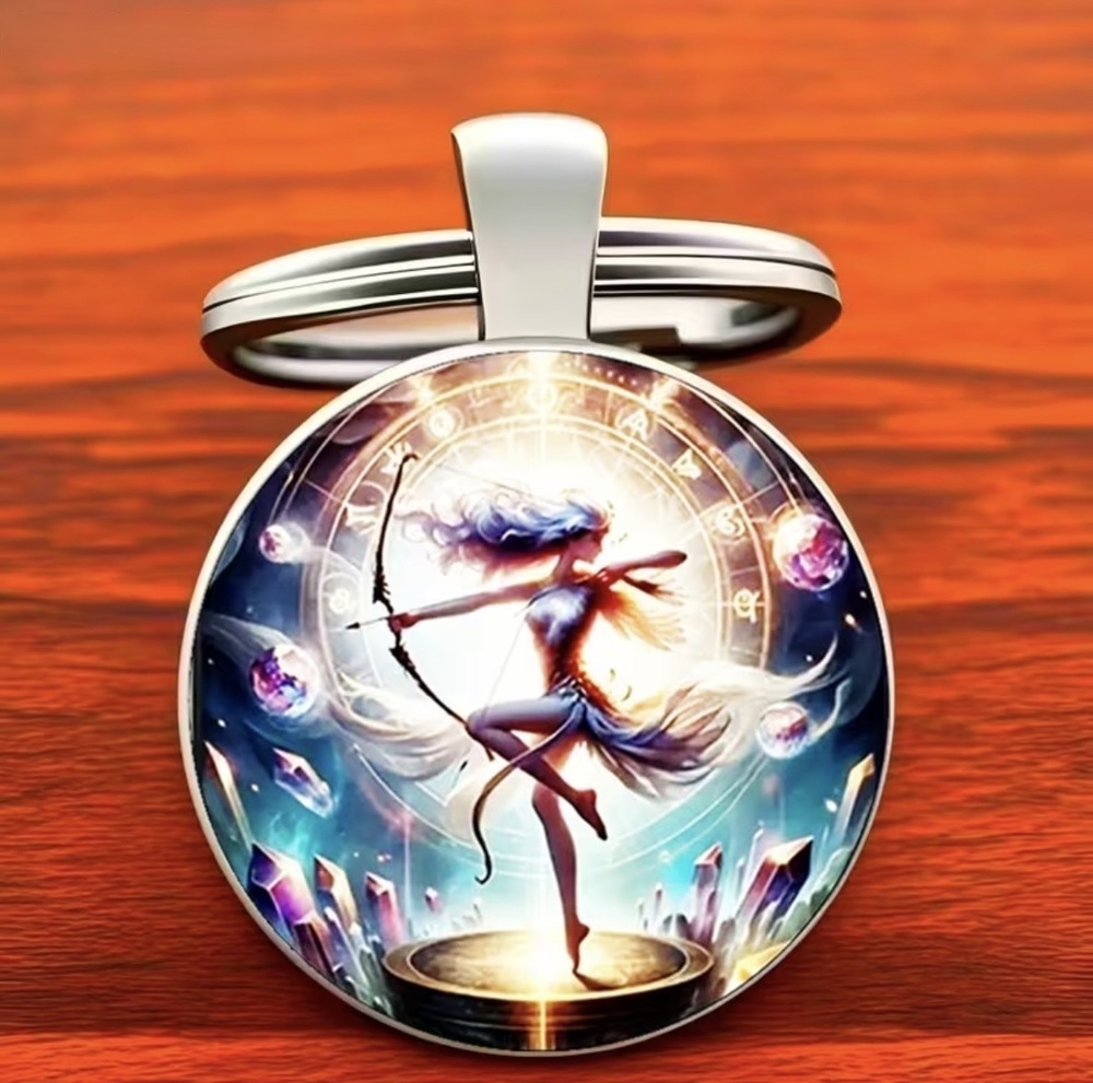 3/$25 Fairy Archer Zodiac 12 Constellations Keychain NEW